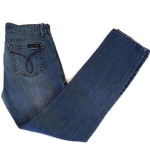 Calvin Klein Women's Distressed Denim Blue Jeans Size 28